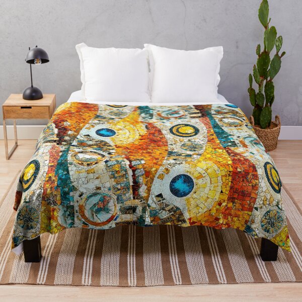 Item preview, Abstract vintage gold mosaic designed and sold by Shevi.