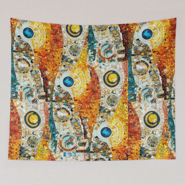 Item preview, Abstract vintage gold mosaic  designed and sold by Shevi.