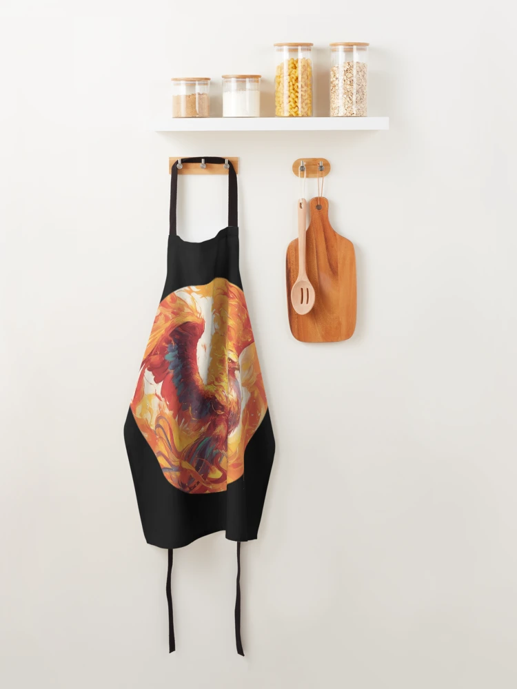 Thumbnail 4 of 6, Apron, Fire phoenix, Phoenix Rising, Rise for the Ashes Sticker designed and sold by PatternFly.