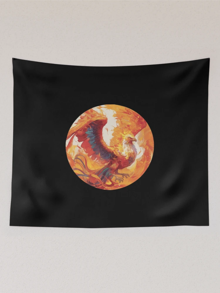 Thumbnail 2 of 3, Tapestry, Fire phoenix, Phoenix Rising, Rise for the Ashes Sticker designed and sold by PatternFly.