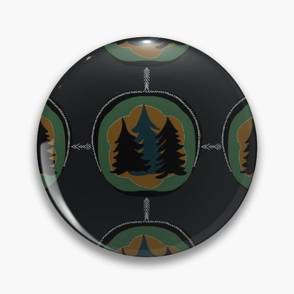 Item preview, Brown Northwoods Pine Trees, Aurora Borealis, Evergreen pattern, black  Background designed and sold by Stephanie Rowan.