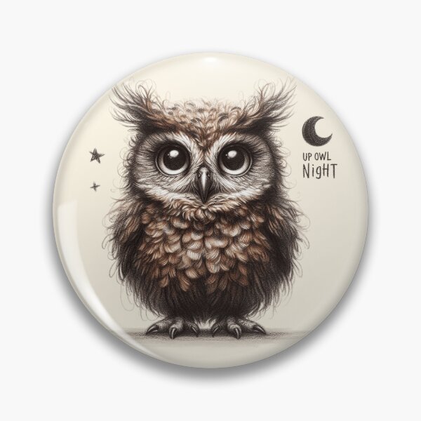 Item preview, Up Owl Night - Cute Nocturnal Owl Design designed and sold by Dream-Fab.