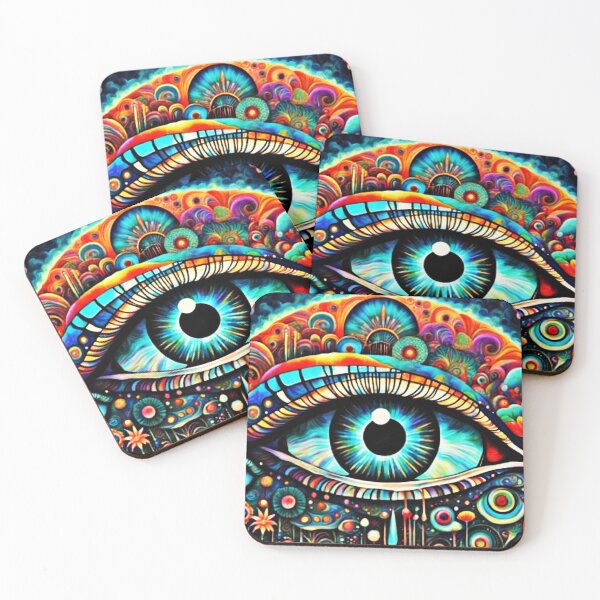 Item preview, Colorful Psychedelic abstract eye art design designed and sold by Pixelplanetdesigns.