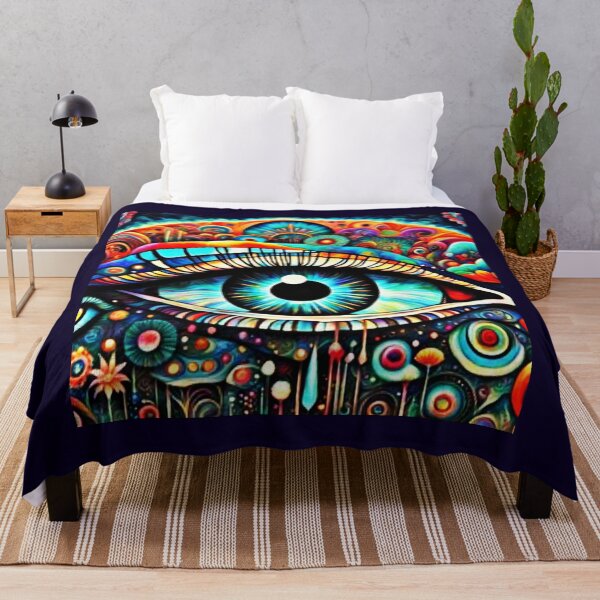 Item preview, Colorful Psychedelic abstract eye art design designed and sold by Pixelplanetdesigns.