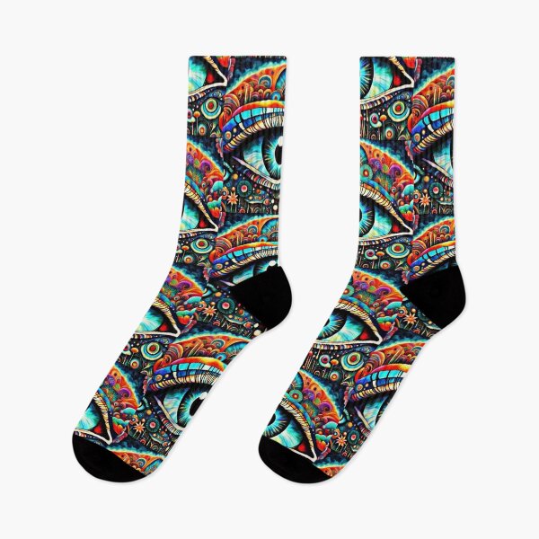 Item preview, Colorful Psychedelic abstract eye art design designed and sold by Pixelplanetdesigns.