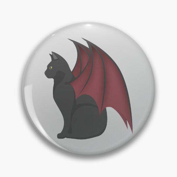 Item preview, Cute minimal modern halloween black cat with red bat wings designed and sold by CiniArt.