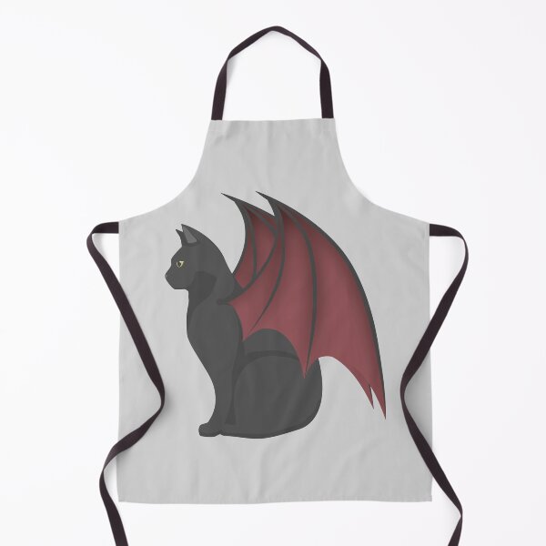 Item preview, Cute minimal modern halloween black cat with red bat wings designed and sold by CiniArt.