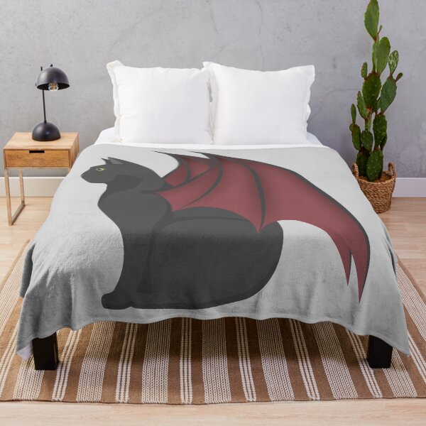 Item preview, Cute minimal modern halloween black cat with red bat wings designed and sold by CiniArt.