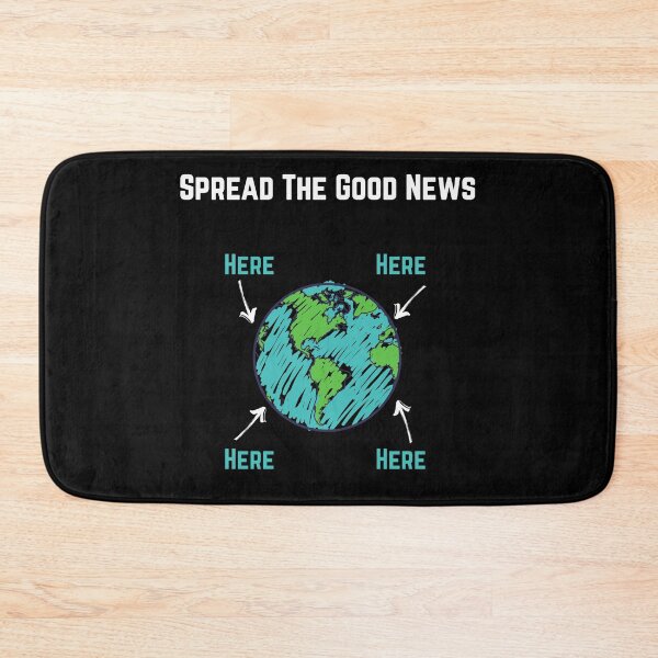 Item preview, Spread The Good News, white/teal font designed and sold by Redeemed365.