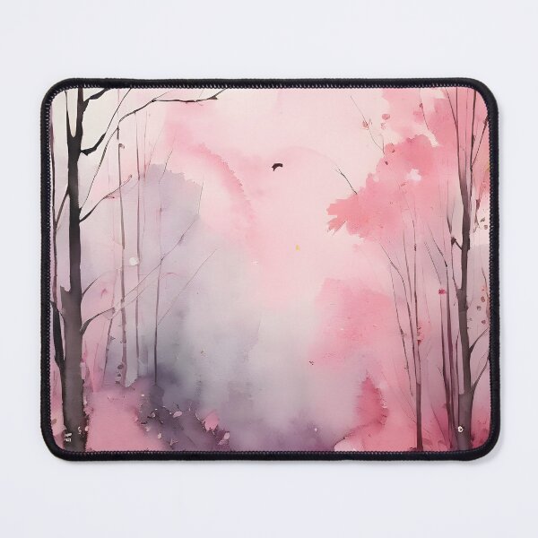 Item preview, PINK WINTER HAZE STREAM ~ Inspired by Handmade Paper Mache Abstract Watercolor Art Lover GIFT Print Poster designed and sold by Spinning Plates 360.