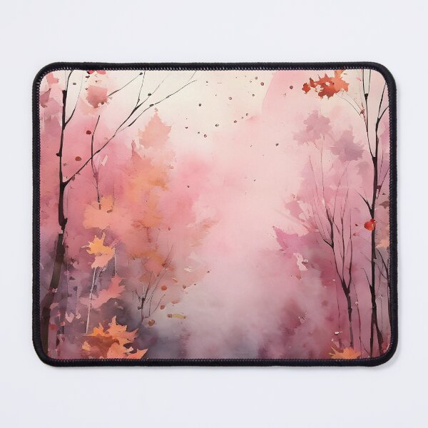 Item preview, PINK AUTUMN HAZE STREAM ~ Inspired by Handmade Paper Mache Abstract Watercolor Art Lover GIFT Print Poster designed and sold by Spinning Plates 360.