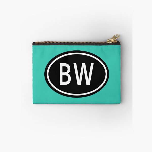 Item preview, BW Initials Monogram Oval White Letters designed and sold by Jeallan Designs.