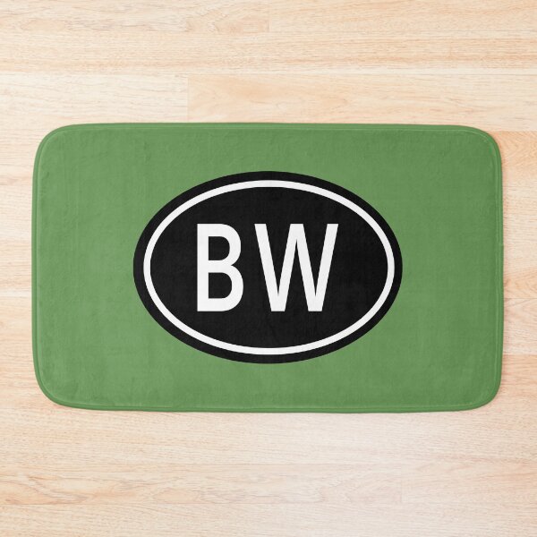 Item preview, BW Initials Monogram Oval White Letters designed and sold by Jeallan Designs.
