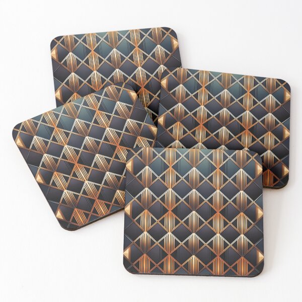 Item preview, An Art Deco-inspired Gothic pattern design with geometric precision and luxurious metallic. designed and sold by HEMRO.