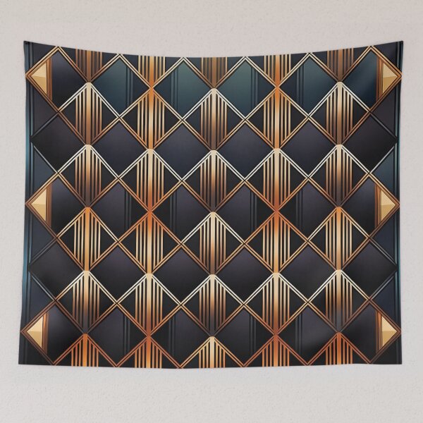 Item preview, An Art Deco-inspired Gothic pattern design with geometric precision and luxurious metallic. designed and sold by HEMRO.