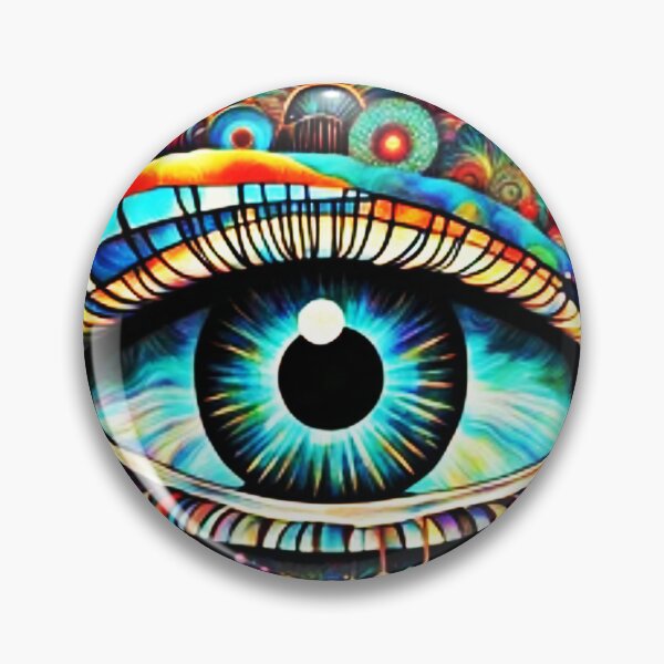 Item preview, Colorful Psychedelic abstract eye art design designed and sold by Pixelplanetdesigns.