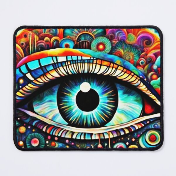 Item preview, Colorful Psychedelic abstract eye art design designed and sold by Pixelplanetdesigns.