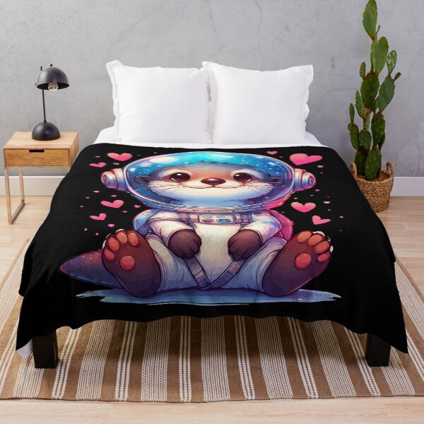 Item preview, Cute Otter Space Astronaut Love designed and sold by TomFrontierArt.