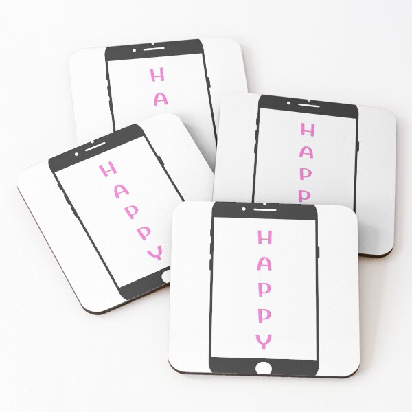 Item preview, Happy Phone Wallpaper Design - Vertical Pink Typography designed and sold by TrueMotion.