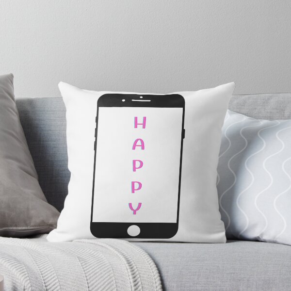 Item preview, Happy Phone Wallpaper Design - Vertical Pink Typography designed and sold by TrueMotion.
