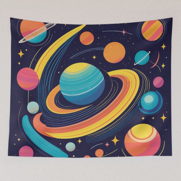 Item preview, An abstract space design with planets and stars. designed and sold by HEMRO.