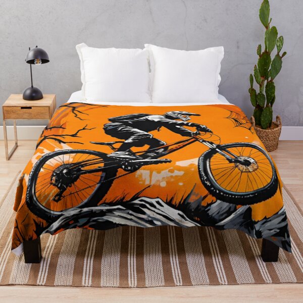 Item preview, MTB Rider Sending Trails at Halloween designed and sold by GrizzlyCollective.