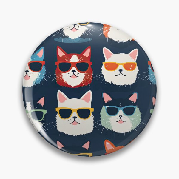 Item preview, Cool Cats with Sunglasses Pattern - Trendy Cat Lover Design designed and sold by Daydreamsatdawn.