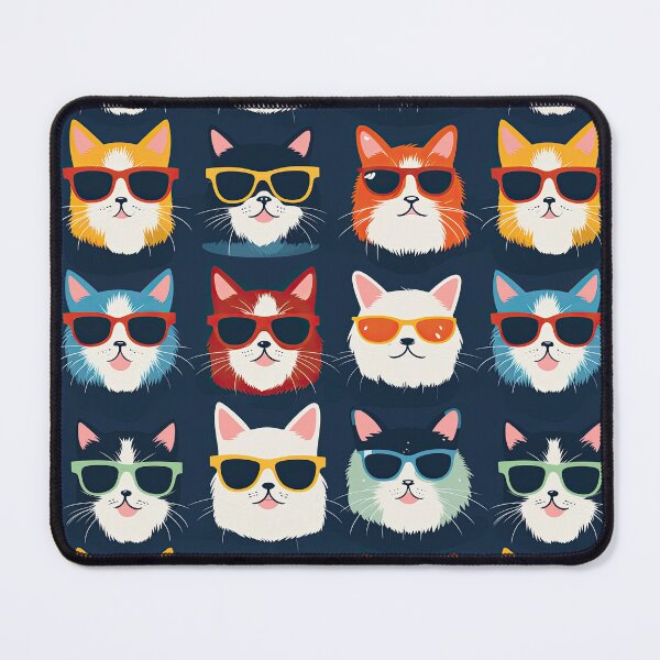 Item preview, Cool Cats with Sunglasses Pattern - Trendy Cat Lover Design designed and sold by Daydreamsatdawn.