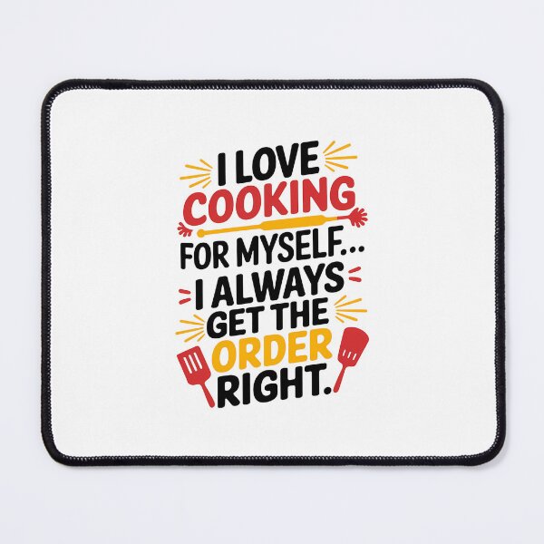 Item preview, I Love Cooking for Myself - Fun Cooking Typography Design designed and sold by OwlWorks.