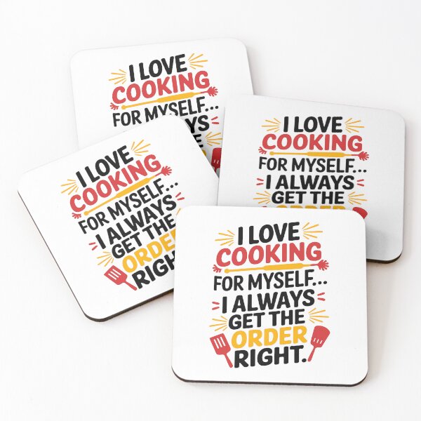 Item preview, I Love Cooking for Myself - Fun Cooking Typography Design designed and sold by OwlWorks.