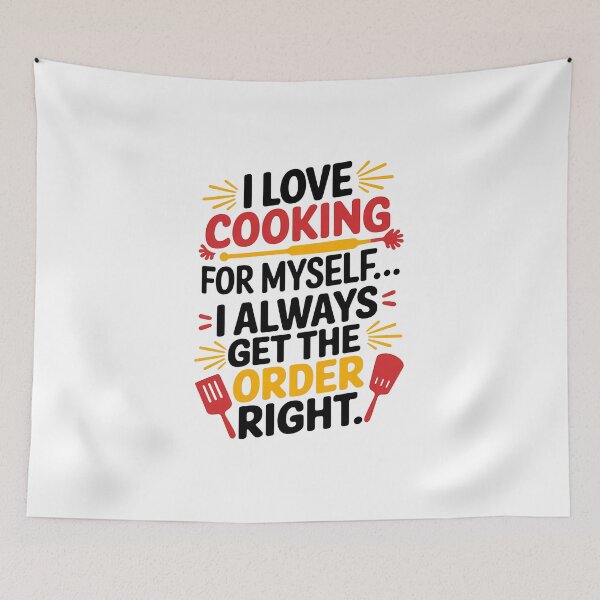 Item preview, I Love Cooking for Myself - Fun Cooking Typography Design designed and sold by OwlWorks.
