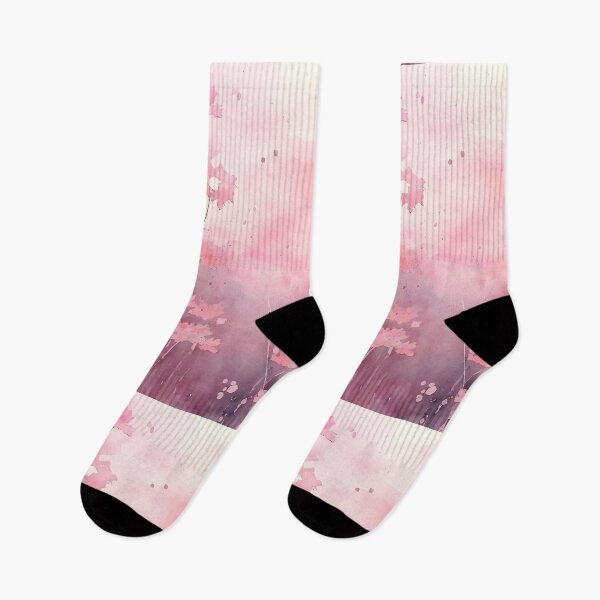 Item preview, PINK SPRING HAZE STREAM ~ Inspired by Handmade Paper Mache Abstract Watercolor Art Lover GIFT Print Poster designed and sold by Spinning Plates 360.