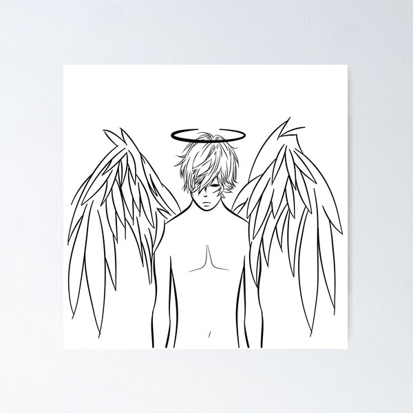 Item preview, Sad Boy Angel designed and sold by IceBlueDesigns.