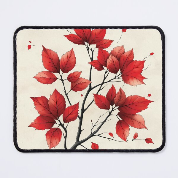 Item preview, A branch with vibrant red leaves design. designed and sold by HEMRO.
