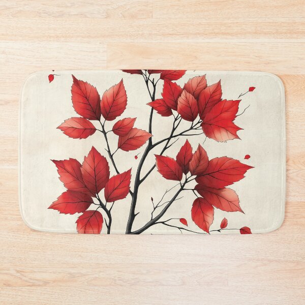 Item preview, A branch with vibrant red leaves design. designed and sold by HEMRO.