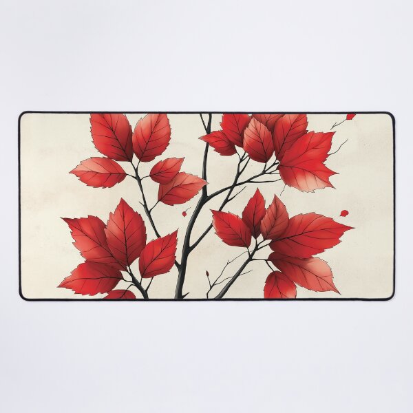 Item preview, A branch with vibrant red leaves design. designed and sold by HEMRO.
