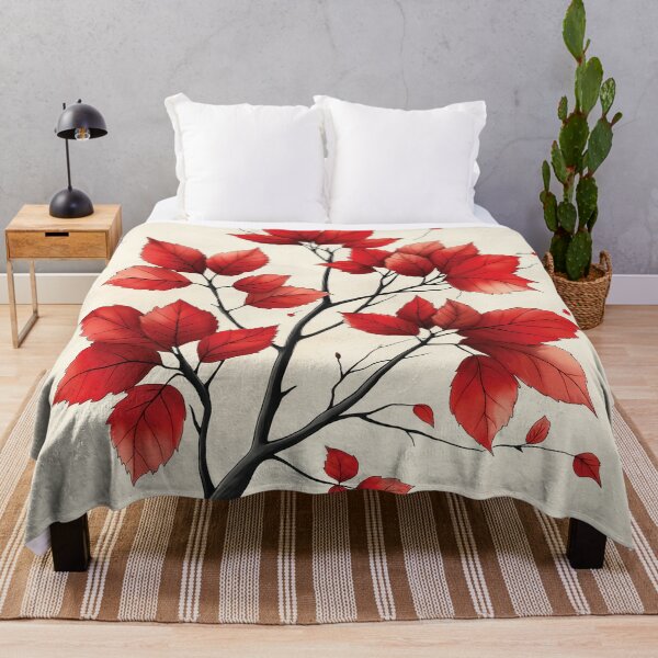Item preview, A branch with vibrant red leaves design. designed and sold by HEMRO.