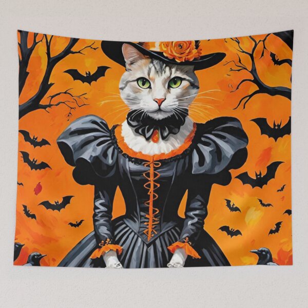Item preview, Cat Dressed in Fancy Dress Halloween Costume designed and sold by GrizzlyCollective.