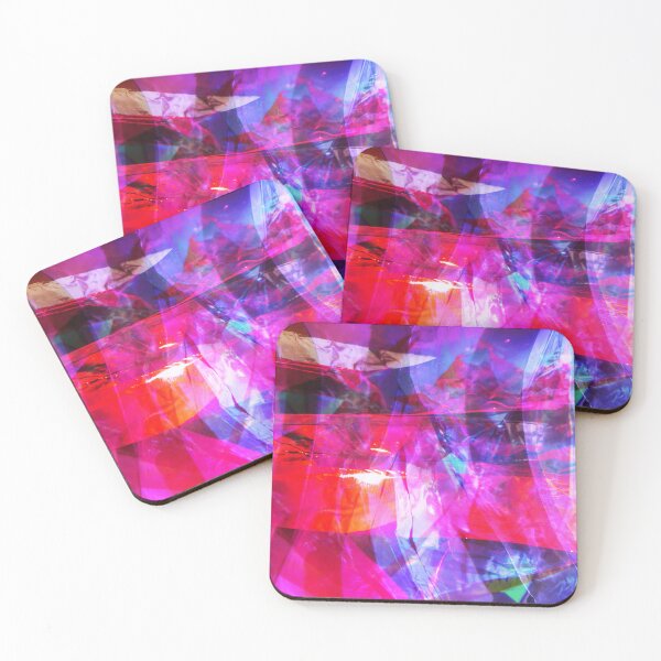 Item preview, Blue Red Pink Purple Abstract Aluminium Foil Photograph Layers designed and sold by lynnbowersart.
