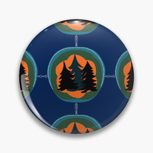 Item preview, Northwoods Pine Trees, Aurora Borealis, Evergreen pattern, Dark blue Background designed and sold by Stephanie Rowan.