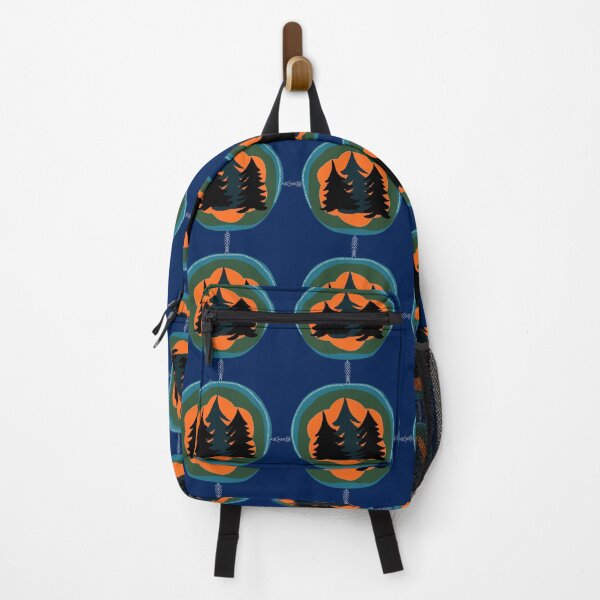 Item preview, Northwoods Pine Trees, Aurora Borealis, Evergreen pattern, Dark blue Background designed and sold by Stephanie Rowan.