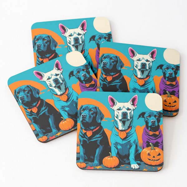 Item preview, 3 Halloween Trick or Treating Dogs designed and sold by GrizzlyCollective.