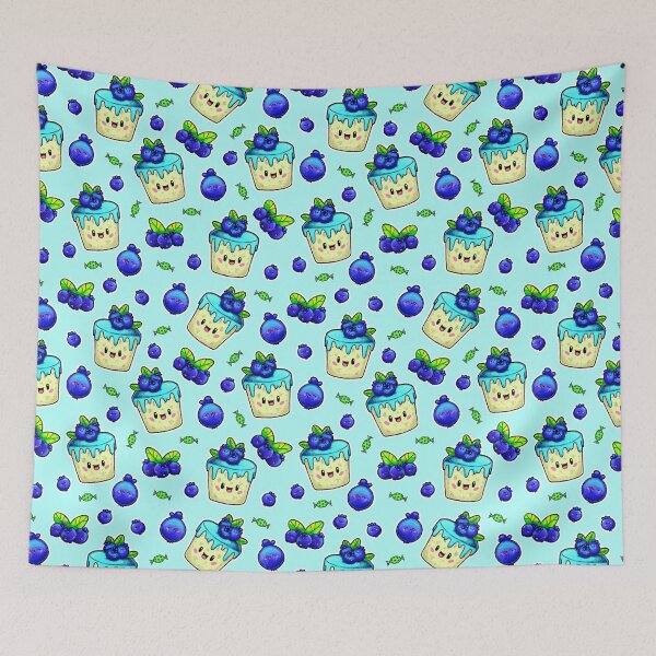 Item preview, Blueberries Seamless Pattern Blue designed and sold by ZiiGiArts.