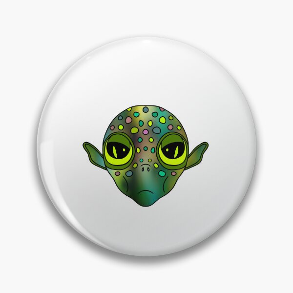 Item preview, Funny Green Alien Head designed and sold by Sartoris Art.