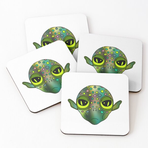 Item preview, Funny Green Alien Head designed and sold by Sartoris Art.