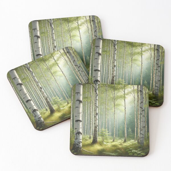 Item preview, Birch trees zen forest designed and sold by ValerieStOnge.
