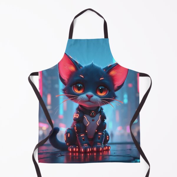 Item preview, Cute cyberpunk kitty designed and sold by Sopilka.