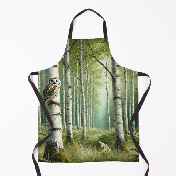Item preview, Zen Owl in the birch forest designed and sold by ValerieStOnge.