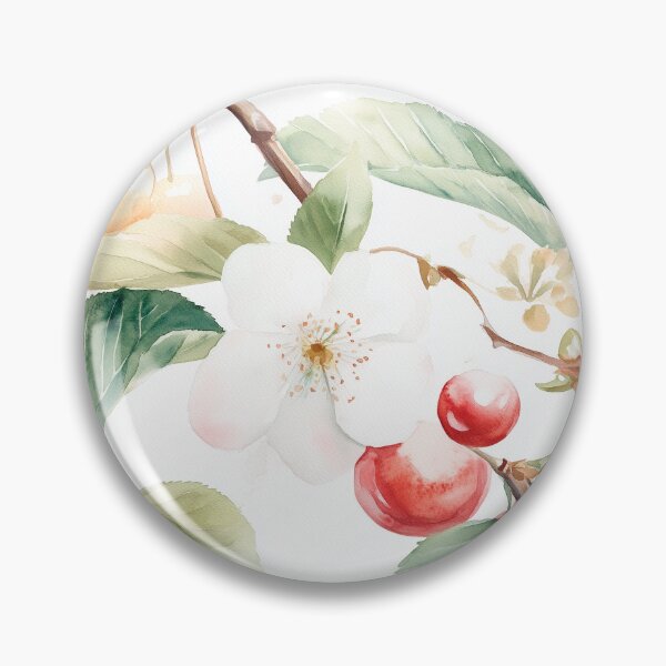 Item preview, Cherry botanical pattern illustration  designed and sold by DariyaDell.