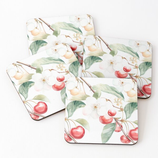 Item preview, Cherry botanical pattern illustration  designed and sold by DariyaDell.
